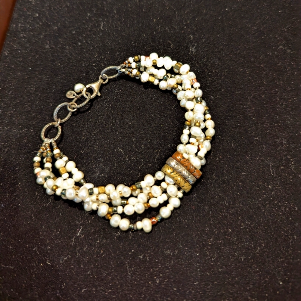 Silpada Pearl & mixed metal Bracelet